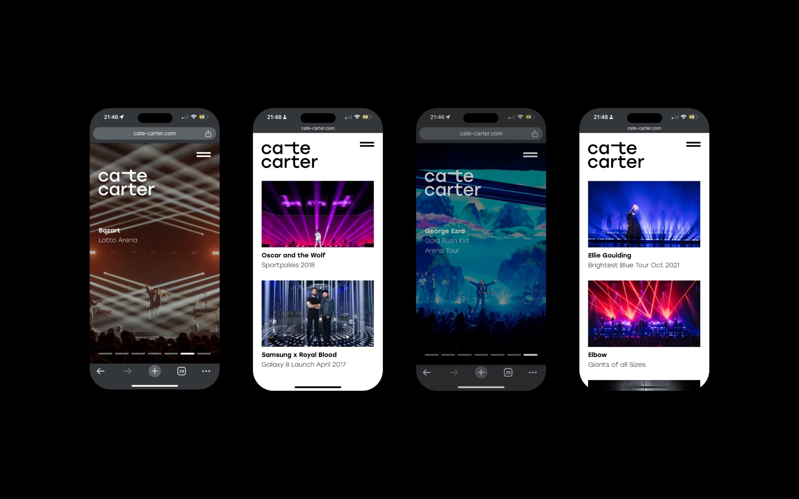 Cate Carter, mobile website design