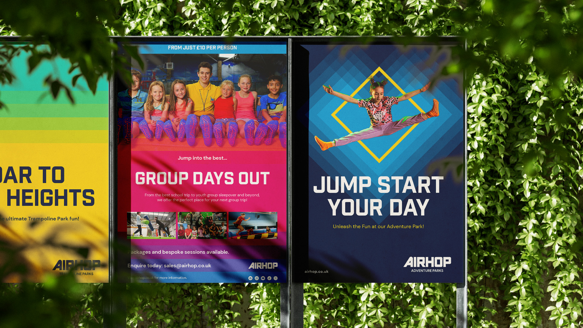 AirHop branding project, branded outdoor posters